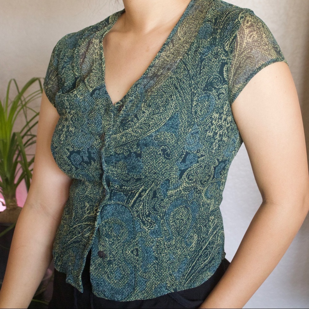 Paisley printed top